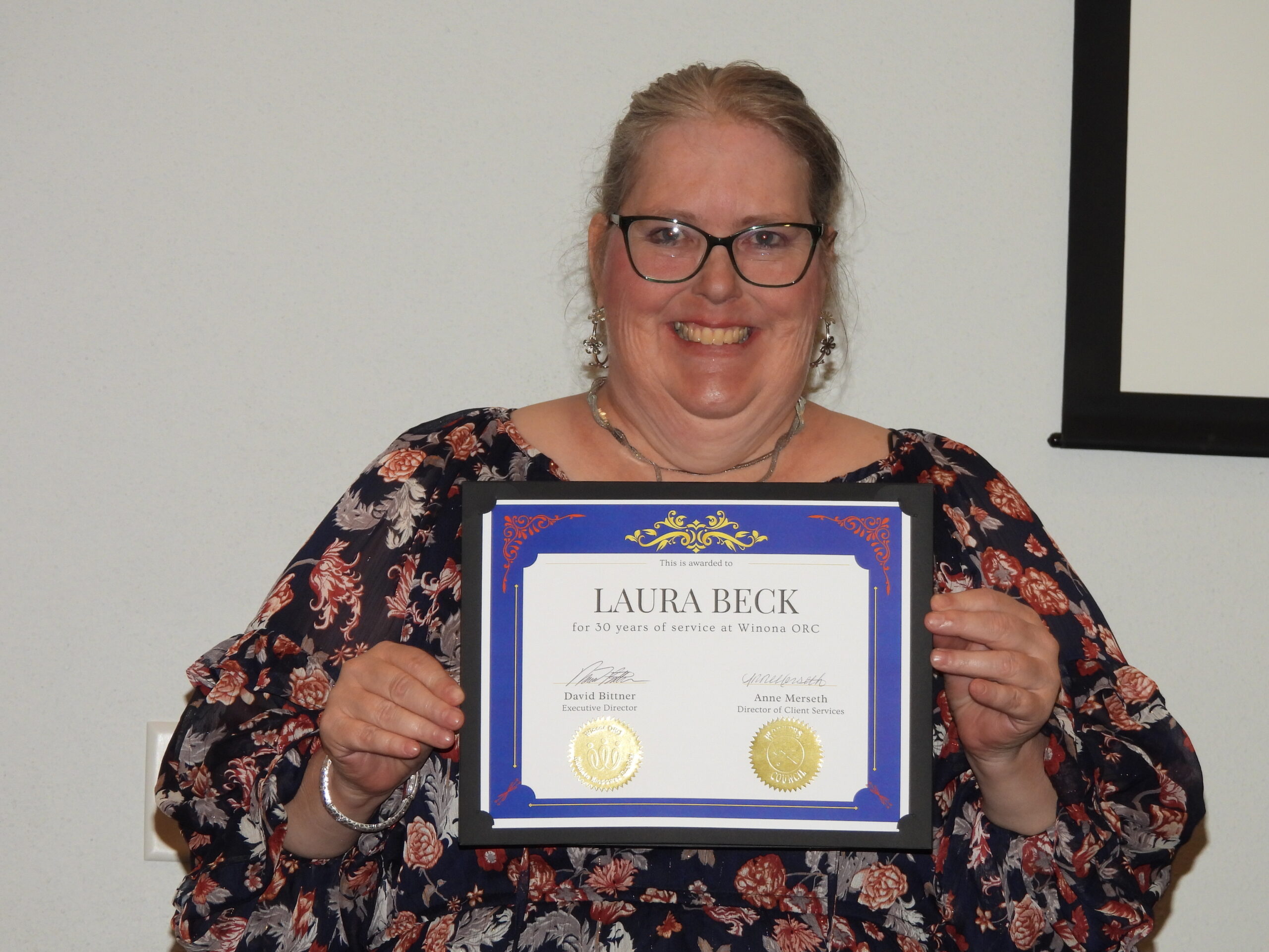 Laura Beck 30 years at Winona ORC Laura Beck 30 scaled - Winona ORC