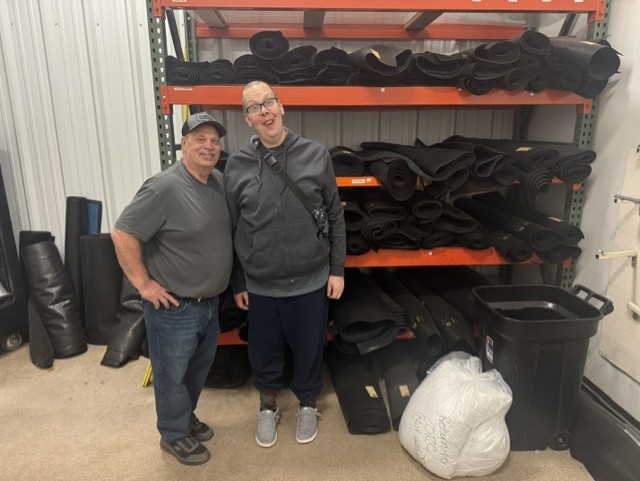 Helping Jerry with the mats Michael and Jerry Mats Laundry 5 26 - Winona ORC